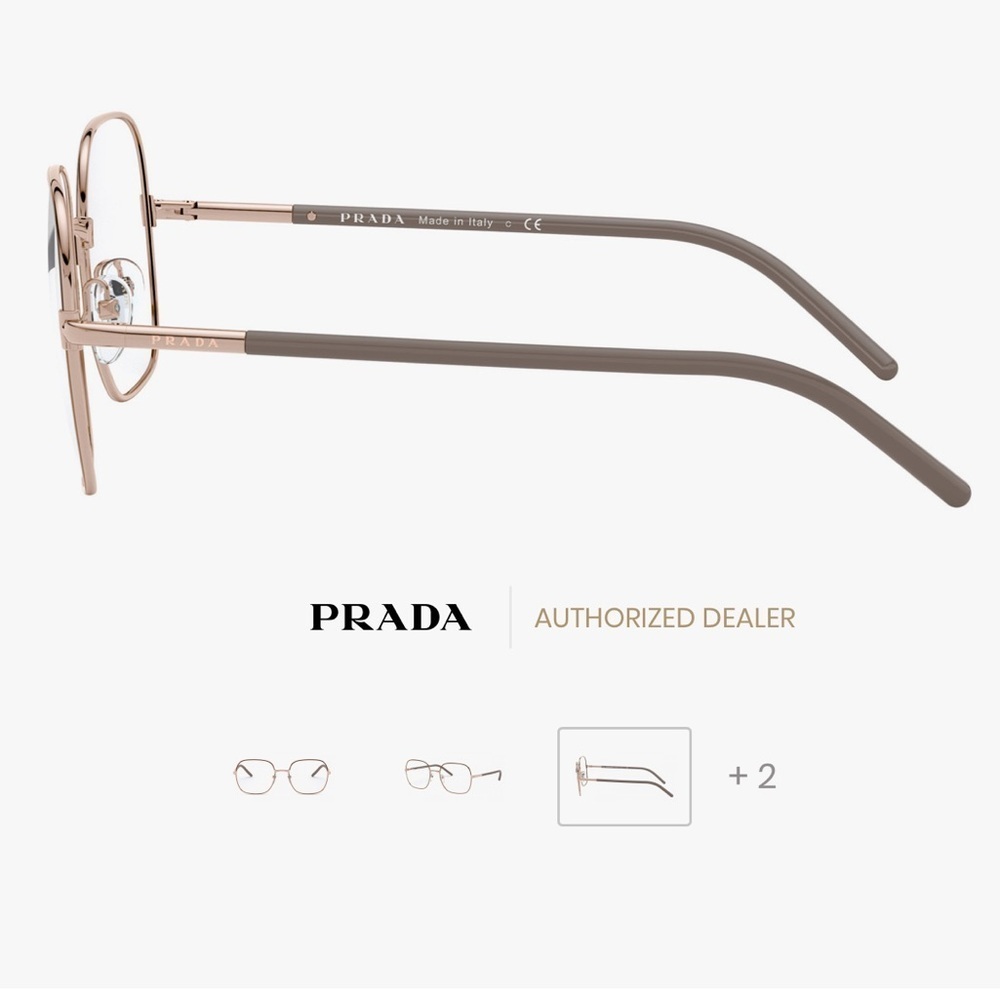 NEW Prada PR 56WV 02H1O1 54 Brown/Beige Eyeglasses PRESCRIPTION - Picture 5 of 16